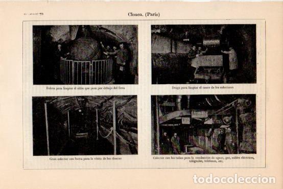 Altri oggetti di carta: LAMINA V43686: Cloaca en Paris - Varios