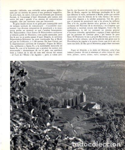 Otros art&iacute;culos de coleccionismo en papel: LAMINA V45430: Vista de Fogars de Montclus, Barcelona - Josep Pla