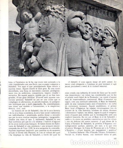 Otros art&iacute;culos de coleccionismo en papel: LAMINA V45458: Monument del poble cantat, Sabadell - Josep Pla