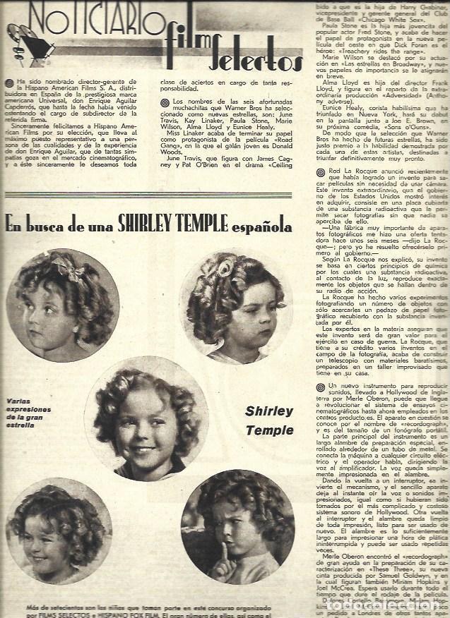 Otros art&iacute;culos de coleccionismo en papel: LAMINA 37820: Concurso En busca de Shirley Temple - VVAA