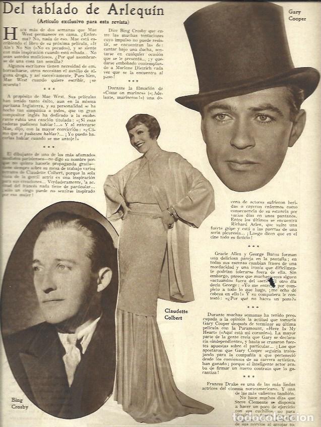 Otros art&iacute;culos de coleccionismo en papel: LAMINA 37869: Gary Cooper, Claudette Colbert y Bing Crosby - VVAA