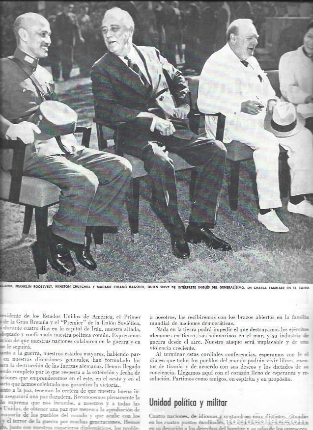 Otros art&iacute;culos de coleccionismo en papel: LAMINA 38470: Churchill, Roosevelt, Kai-Shek y Madame Chiang en El Cairo - VVAA