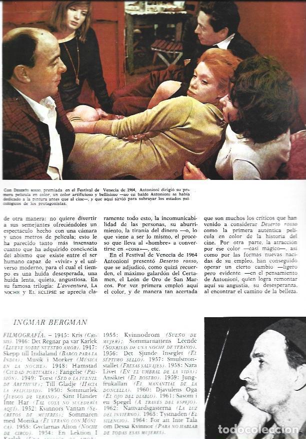 Otros art&iacute;culos de coleccionismo en papel: LAMINA 38232: Ingmar Bergman y escena de Deserto Rosso - VVAA