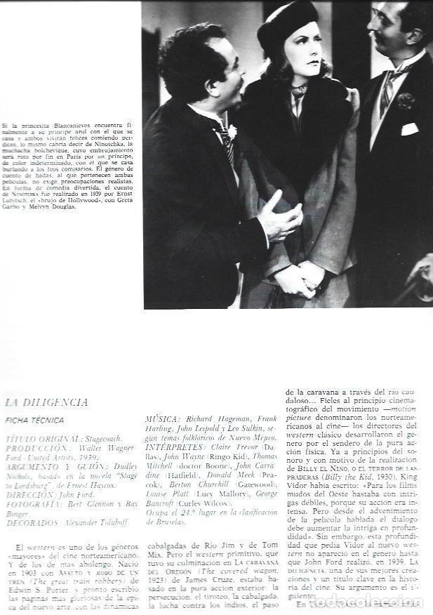 Otros art&iacute;culos de coleccionismo en papel: LAMINA 38206: Greta Garbo en Ninotchka y ficha de La Diligencia - VVAA