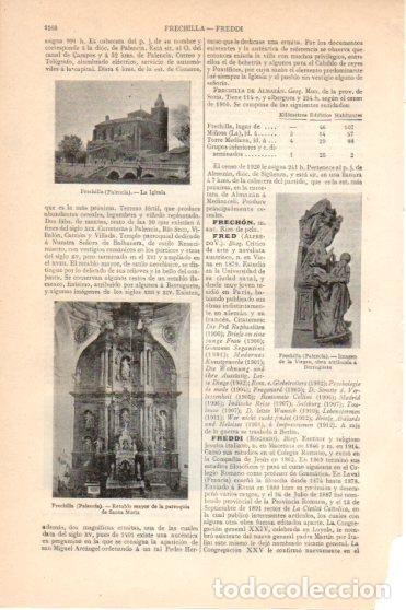 Otros art&iacute;culos de coleccionismo en papel: LAMINA V45987: Iglesia de Frenchilla, Palencia - Varios