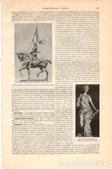 Otros art&iacute;culos de coleccionismo en papel: LAMINA V45992: Juana de Arco por Fremiet - Varios