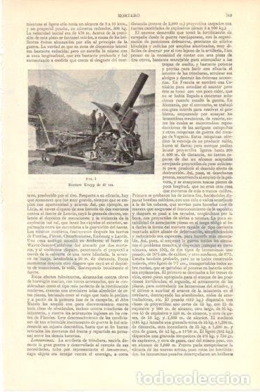 Otros art&iacute;culos de coleccionismo en papel: LAMINA V46088: Mortero Krupp de 42 cm - Varios