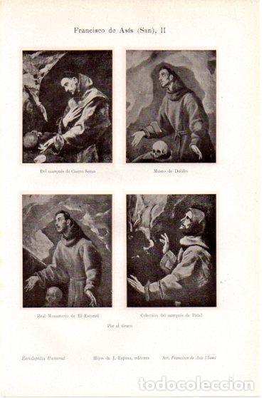 Otros art&iacute;culos de coleccionismo en papel: LAMINA V45998: San Francisco de Asis por el Greco - Varios