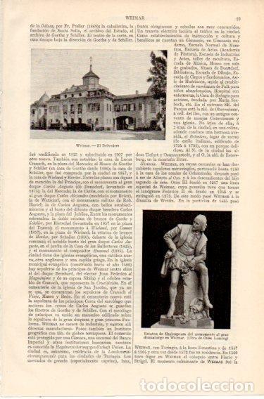 Otros art&iacute;culos de coleccionismo en papel: LAMINA V46524: Estatua de Shakespeare por O. Lessing - Varios