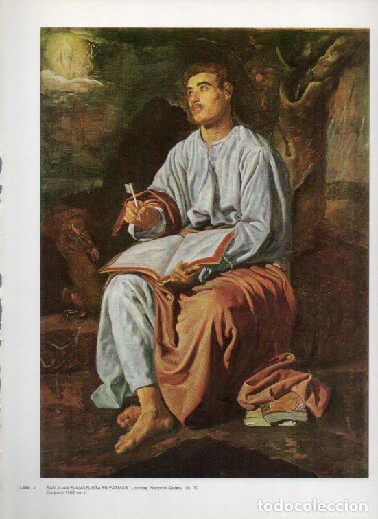 Otros art&iacute;culos de coleccionismo en papel: LAMINA V47135: San Juan Evangelista en Patmos por Velazquez