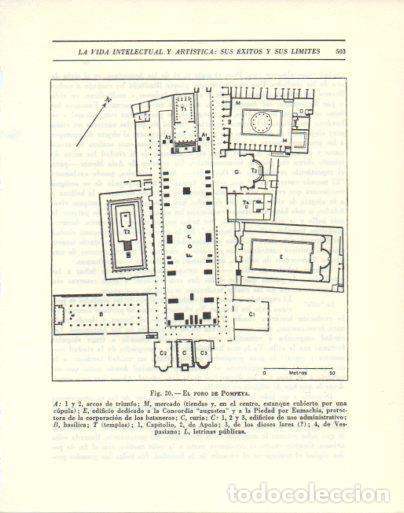 Otros art&iacute;culos de coleccionismo en papel: LAMINA V47857: Plano de el Foro de Pompeya