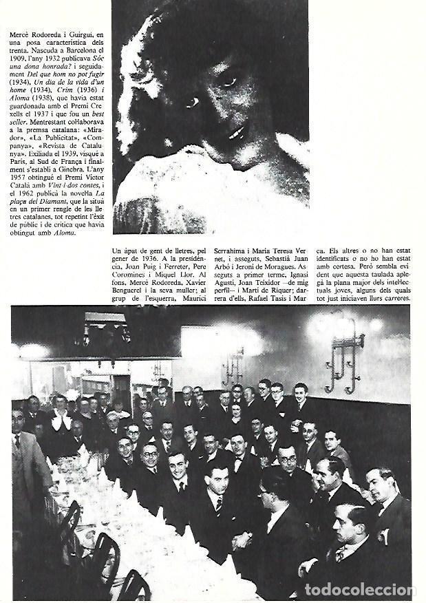 Otros art&iacute;culos de coleccionismo en papel: LAMINA 38916: Merce Rodoreda y comidade intelectuales en 1936 - Edmon Valles