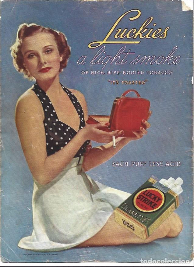 Otros art&iacute;culos de coleccionismo en papel: LAMINA 32095: Contraportada con publicidad de Lucky Strike - VVAA