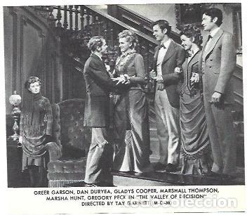 Otros art&iacute;culos de coleccionismo en papel: LAMINA 40229: Gregory Peck en The Valley of Decision