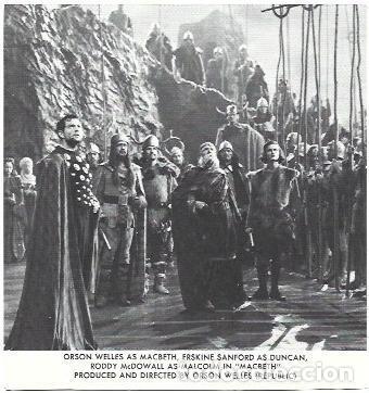 Otros art&iacute;culos de coleccionismo en papel: LAMINA 40180: Orson Welles como Macbeth