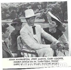 Otros art&iacute;culos de coleccionismo en papel: LAMINA 39930: Gary Cooper e Ingrid bergman en Saratoga Trunk