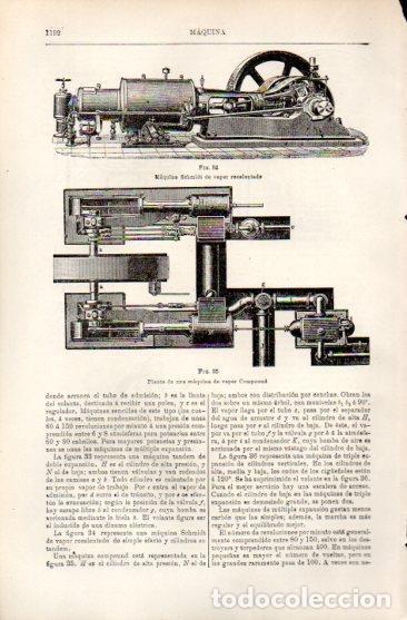 Otros art&iacute;culos de coleccionismo en papel: LAMINA V50033: Planta de una maquina de vapor Compound - Varios