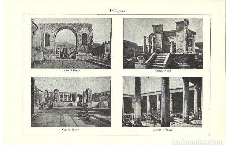 Otros art&iacute;culos de coleccionismo en papel: LAMINA ESPASA 40298: Templo de Isis y casas de Pompeya - Varios