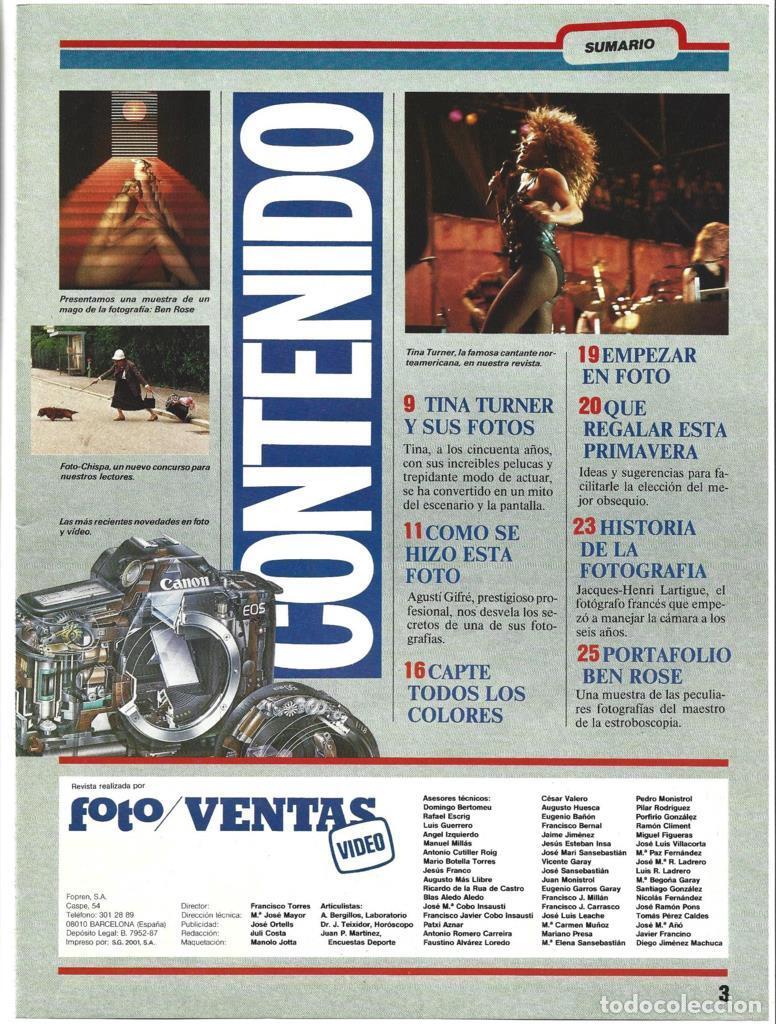 Otros art&iacute;culos de coleccionismo en papel: LAMINA 40670: Sumario revista Monistrol con Tina Turner - Varios