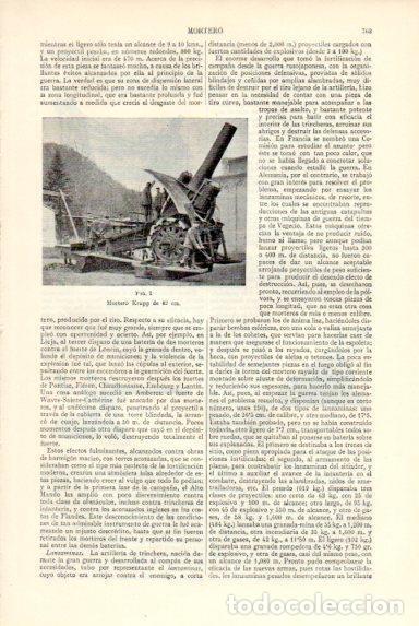 Otros art&iacute;culos de coleccionismo en papel: LAMINA V50716: Mortero Krupp de 42 cm - Varios