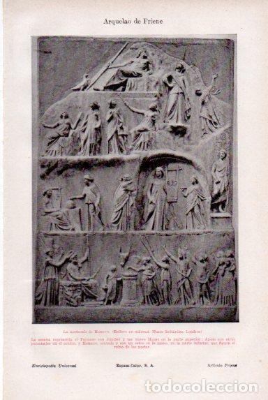 Otros art&iacute;culos de coleccionismo en papel: LAMINA V50813: La apoteosis de Homero relieve, Museo Britanico - Varios