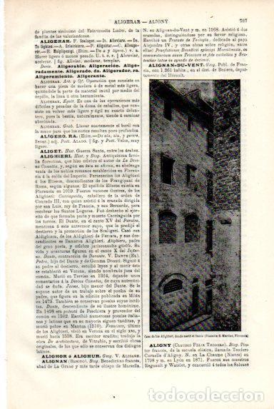 Otros art&iacute;culos de coleccionismo en papel: LAMINA V50539: Casa natal de Dante Alighieri en Florencia - Varios