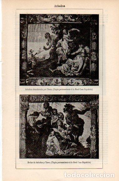 Altri oggetti di carta: LAMINA V51254: Ariadna tapices Real Casa Espa&ntilde;ola - Varios.