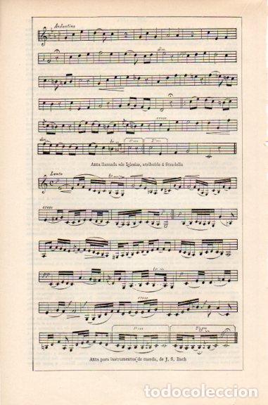 Sammelleidenschaft Andere Papierartikel: LAMINA V51252: Aria para instrumentos de cuerda por Bach - Varios.