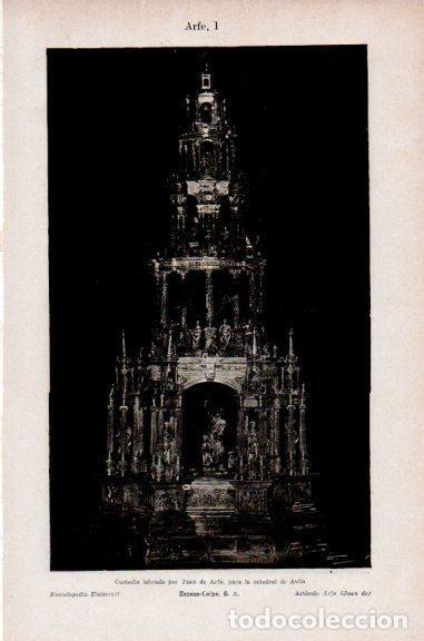 Otros art&iacute;culos de coleccionismo en papel: LAMINA V51242: Custodia de la catedra de Avila - Varios.