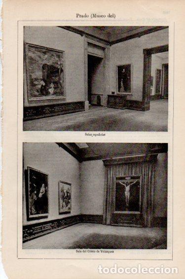 Otros art&iacute;culos de coleccionismo en papel: LAMINA V51021: Salas espa&ntilde;olas y Sala del Cristo de Velazquez, Museo del Prado - Varios.