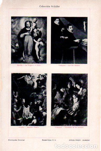 Otros art&iacute;culos de coleccionismo en papel: LAMINA V51375: Obras de la Colecci&oacute;n Schafer por Murillo, Velazquez y Orrente - Varios.