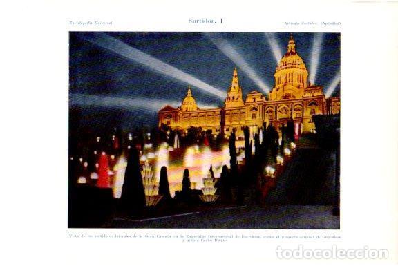 Otros art&iacute;culos de coleccionismo en papel: LAMINA V51420: Gran cascada de Montjuic en Barcelona - Varios.