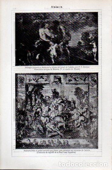 Otros art&iacute;culos de coleccionismo en papel: LAMINA ESPASA PV50485: Tapices representando a Atalanta - Varios