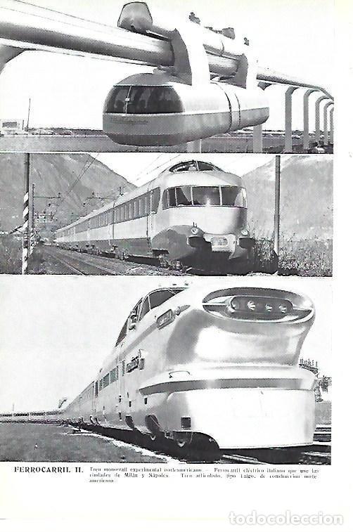 Otros art&iacute;culos de coleccionismo en papel: LAMINA ESPASA 40396: Tren de Estados Unidos, Ferrocarril de Italia y Tren tipo Talgo - Varios