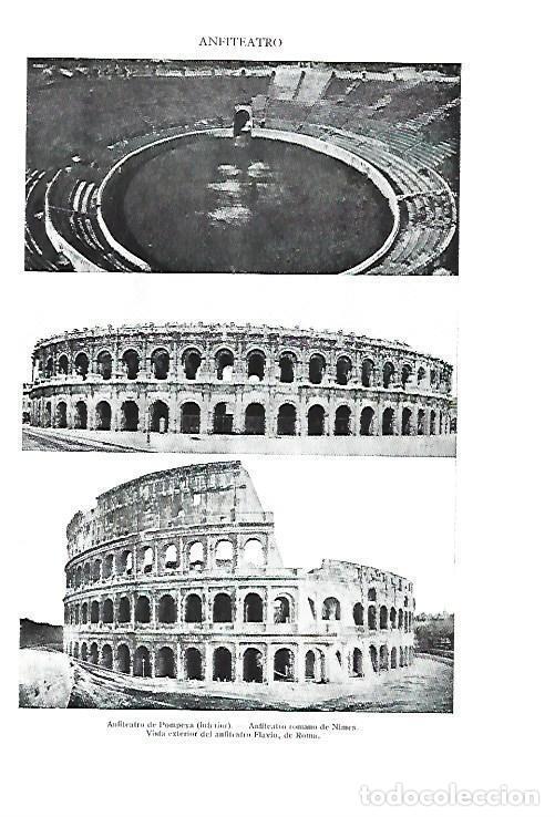 Otros art&iacute;culos de coleccionismo en papel: LAMINA ESPASA 40348: Anfiteatros de Pompeya, Nimes y Roma - Varios