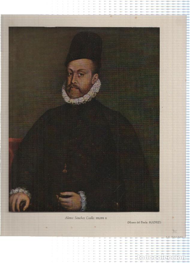 Otros art&iacute;culos de coleccionismo en papel: Lamina: Felipe II por Alfonso Sanchez Coello