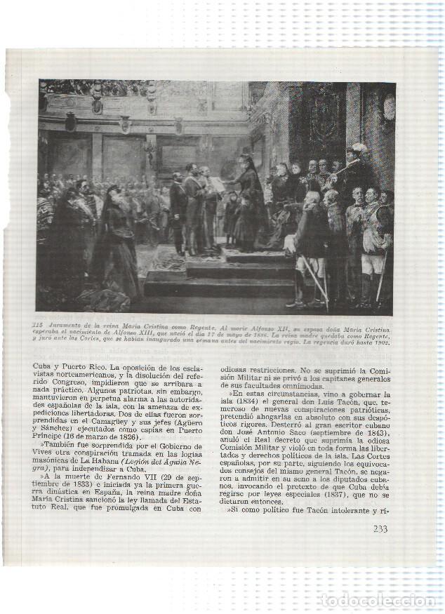 Otros art&iacute;culos de coleccionismo en papel: Lamina: Juramento de la reina Maria Cristina como regente