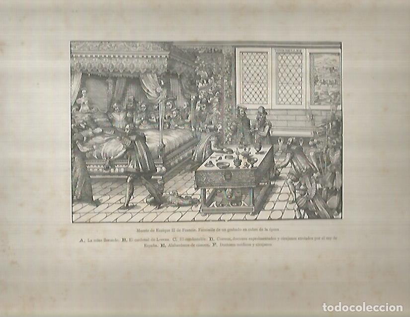 Sammelleidenschaft Andere Papierartikel: LAMINA 9626: Muerte de Enrique II de Francia - Varios