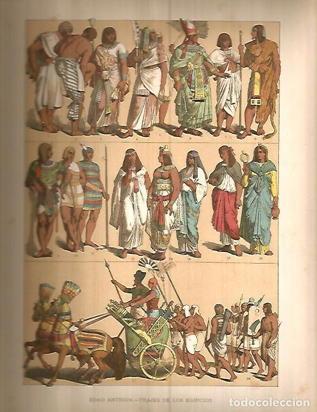 Otros art&iacute;culos de coleccionismo en papel: LAMINA 9754: Trajes del antiguo Egipto - Varios