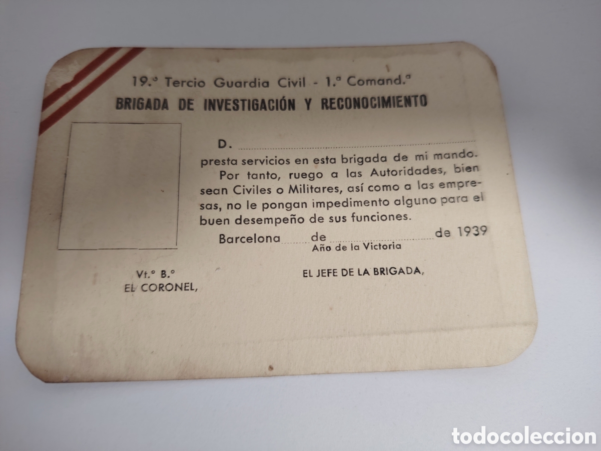 Otros Art&iacute;culos de Coleccionismo en Papel: Brigada de investigaci&oacute;n y reconocimiento. 1939