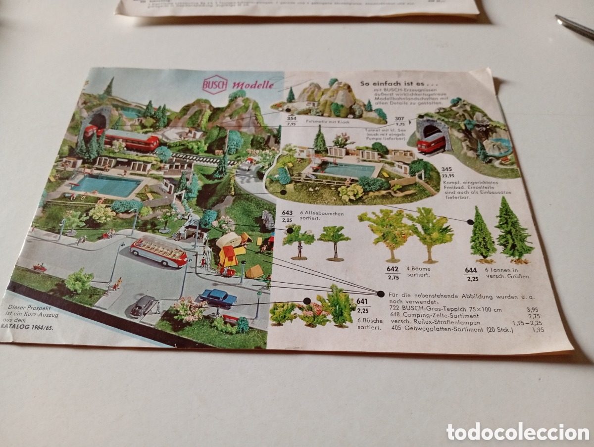 Otros Art&iacute;culos de Coleccionismo en Papel: Cat&aacute;logo juguetes BUSCH modelle trenes, estaciones 1964-65