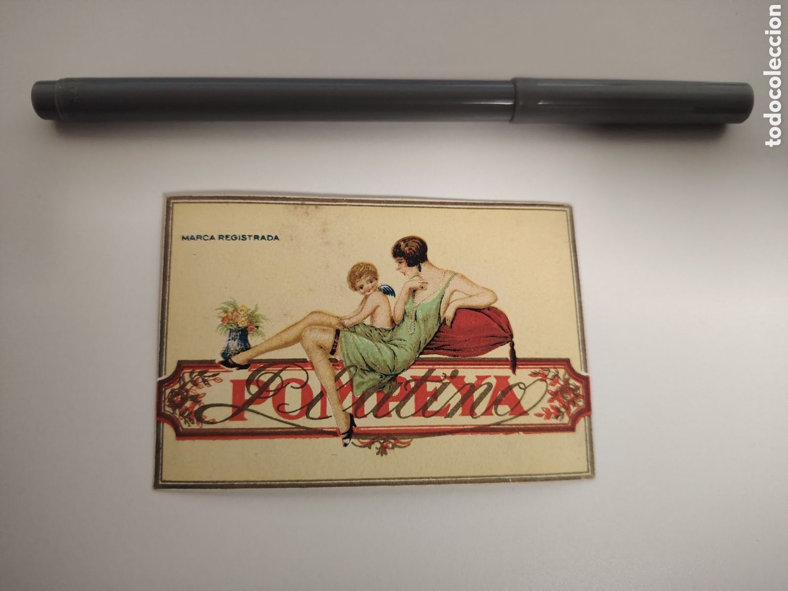 Otros Art&iacute;culos de Coleccionismo en Papel: Medias Pompeya platino. Tarjeta publicidad