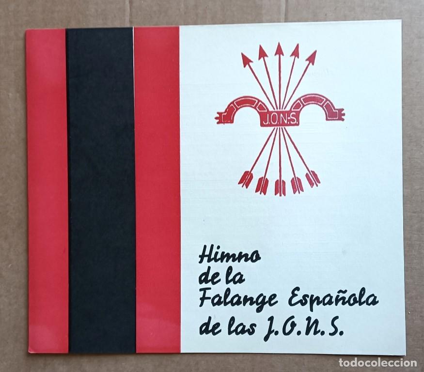 Sammelleidenschaft Andere Papierartikel: HIMNO DE LA FALANGE ESPA&Ntilde;OLA DE LA JONS