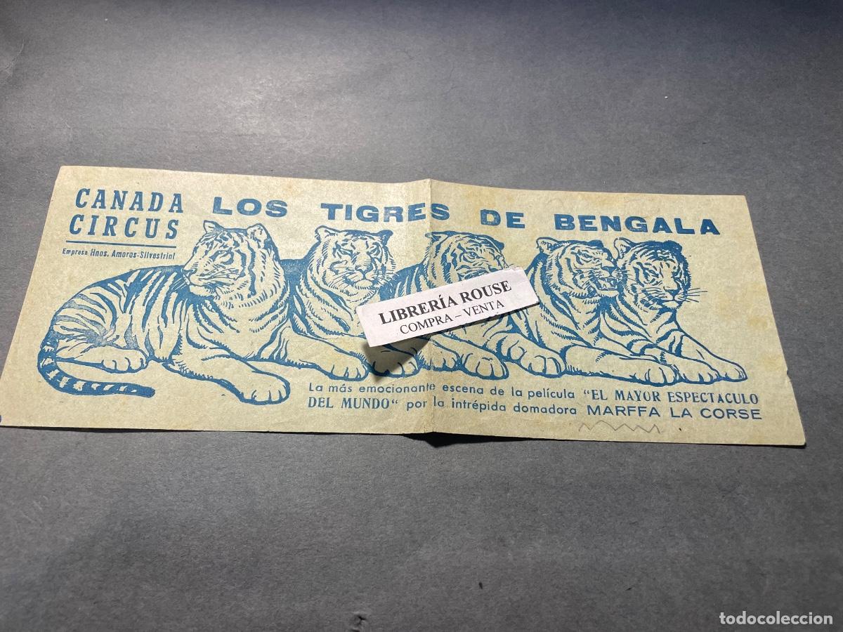 Otros Art&iacute;culos de Coleccionismo en Papel: CIRCO - ANTIGUO FOLLETO - CANADA CIRCUS EMPRE. HNOS AMOROS -SILVESTRINI - LOS TIGRES DE BENGALA 1955