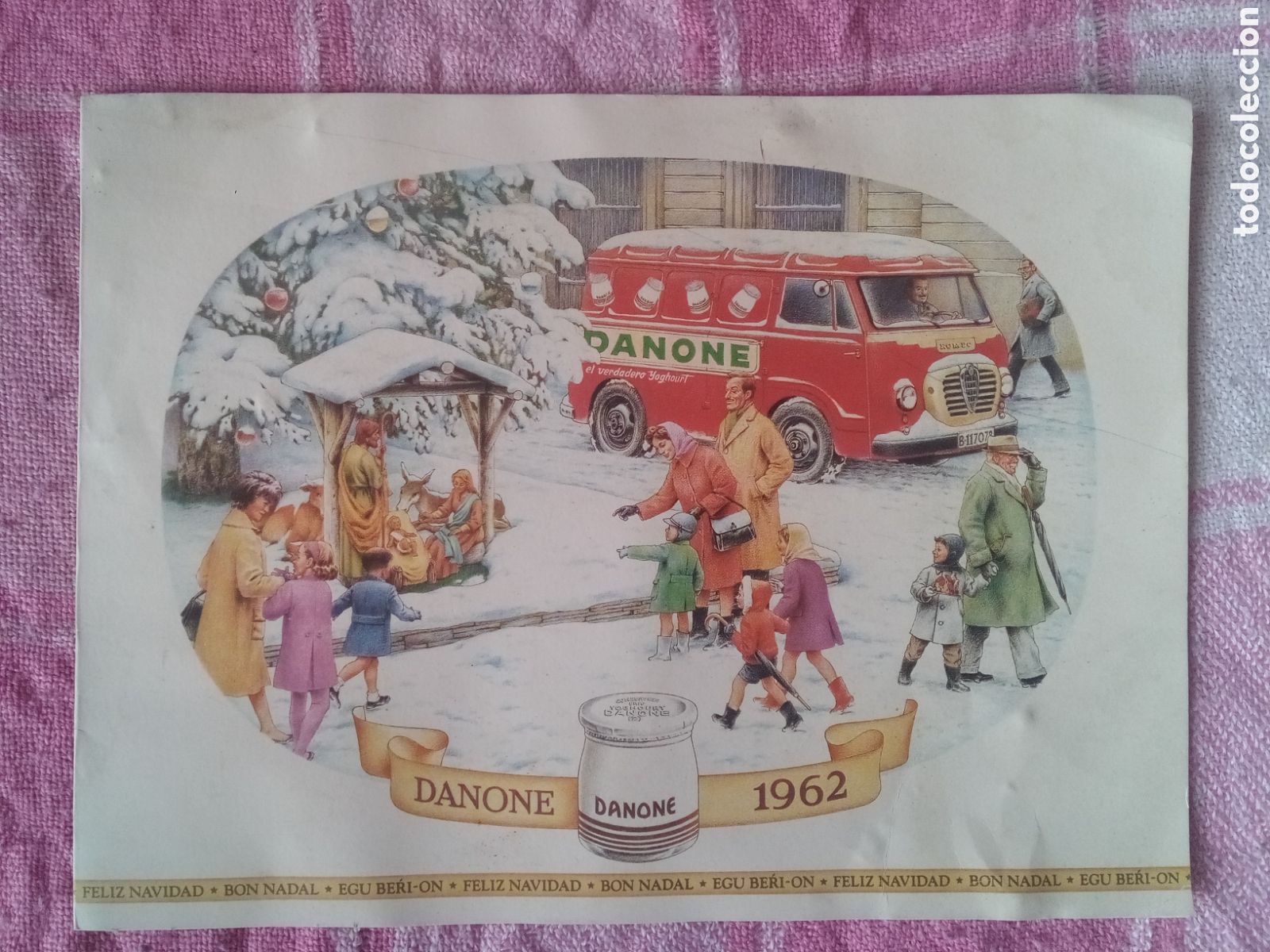 Otros Art&iacute;culos de Coleccionismo en Papel: DANONE FELICITACION NAVIDE&Ntilde;A 1988 - NAVIDAD