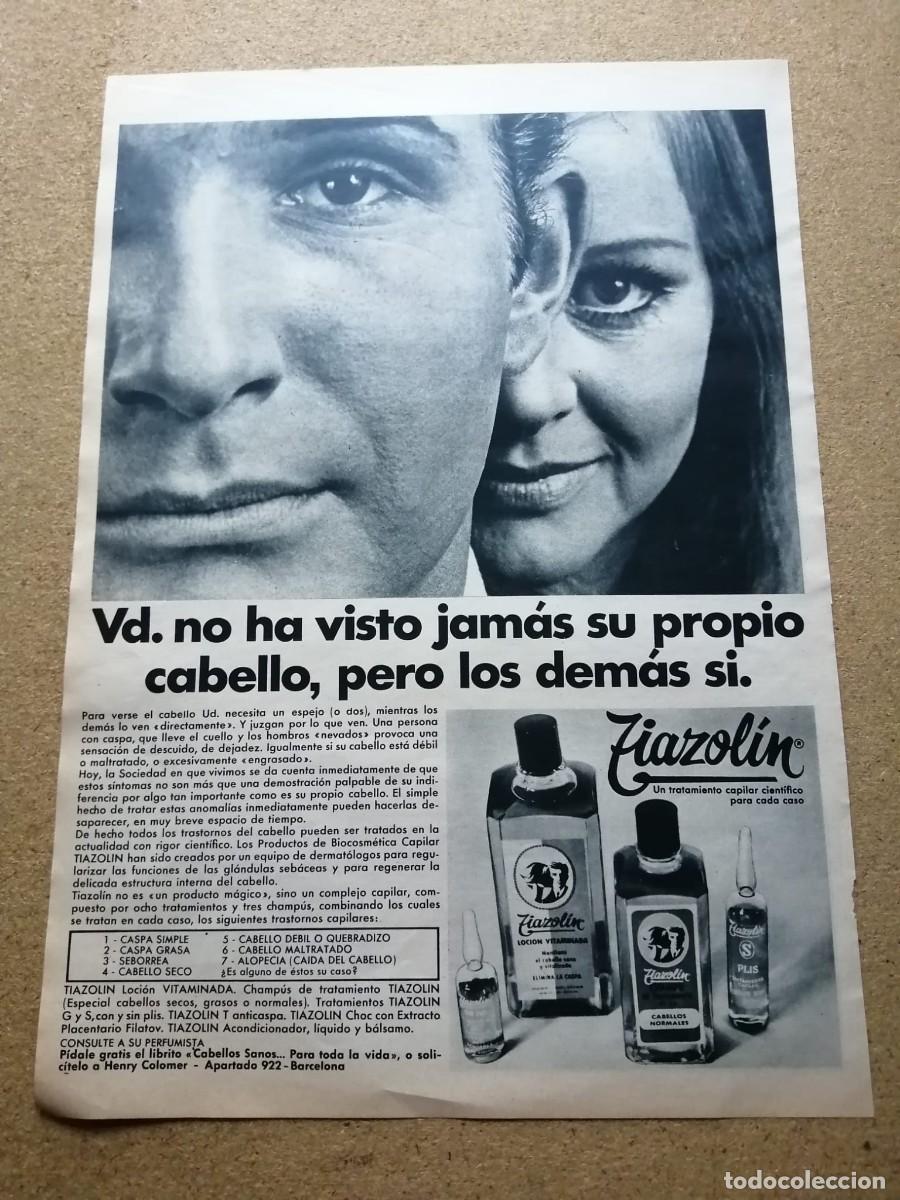 Otros Art&iacute;culos de Coleccionismo en Papel: ANUNCIO TIAZOLIN, TRATAMIENTO CAPILAR