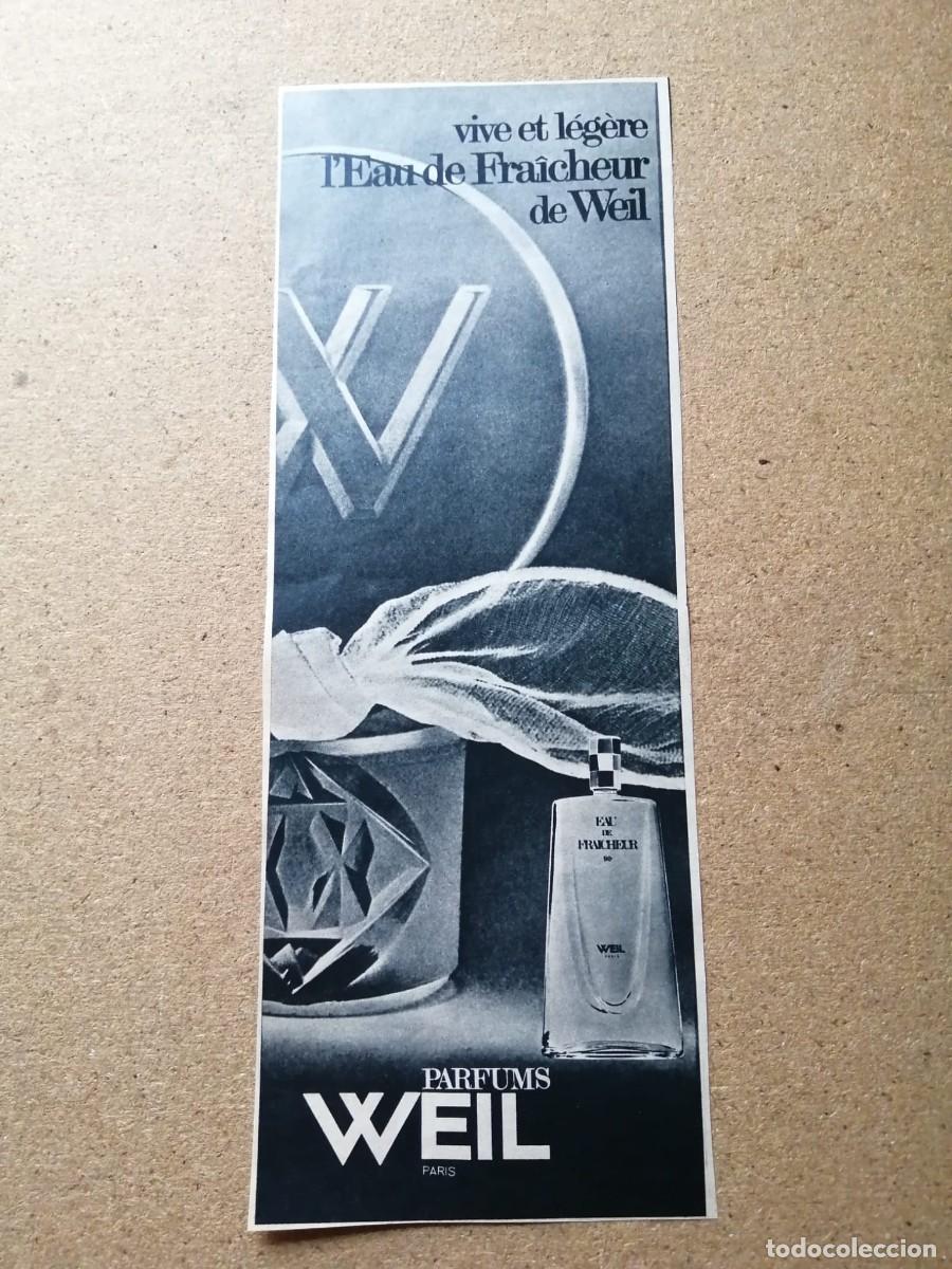 Otros Art&iacute;culos de Coleccionismo en Papel: ANUNCIO. PARFUMS WEIL