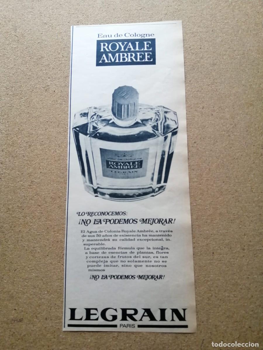 Otros Art&iacute;culos de Coleccionismo en Papel: ANUNCIO. ROYAL AMBREE, DE LEGRAIN