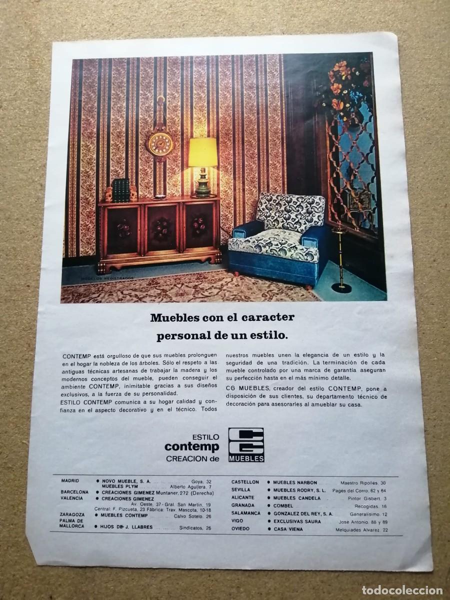Otros Art&iacute;culos de Coleccionismo en Papel: ANUNCIO. MUEBLES ESTILO CONTEMP