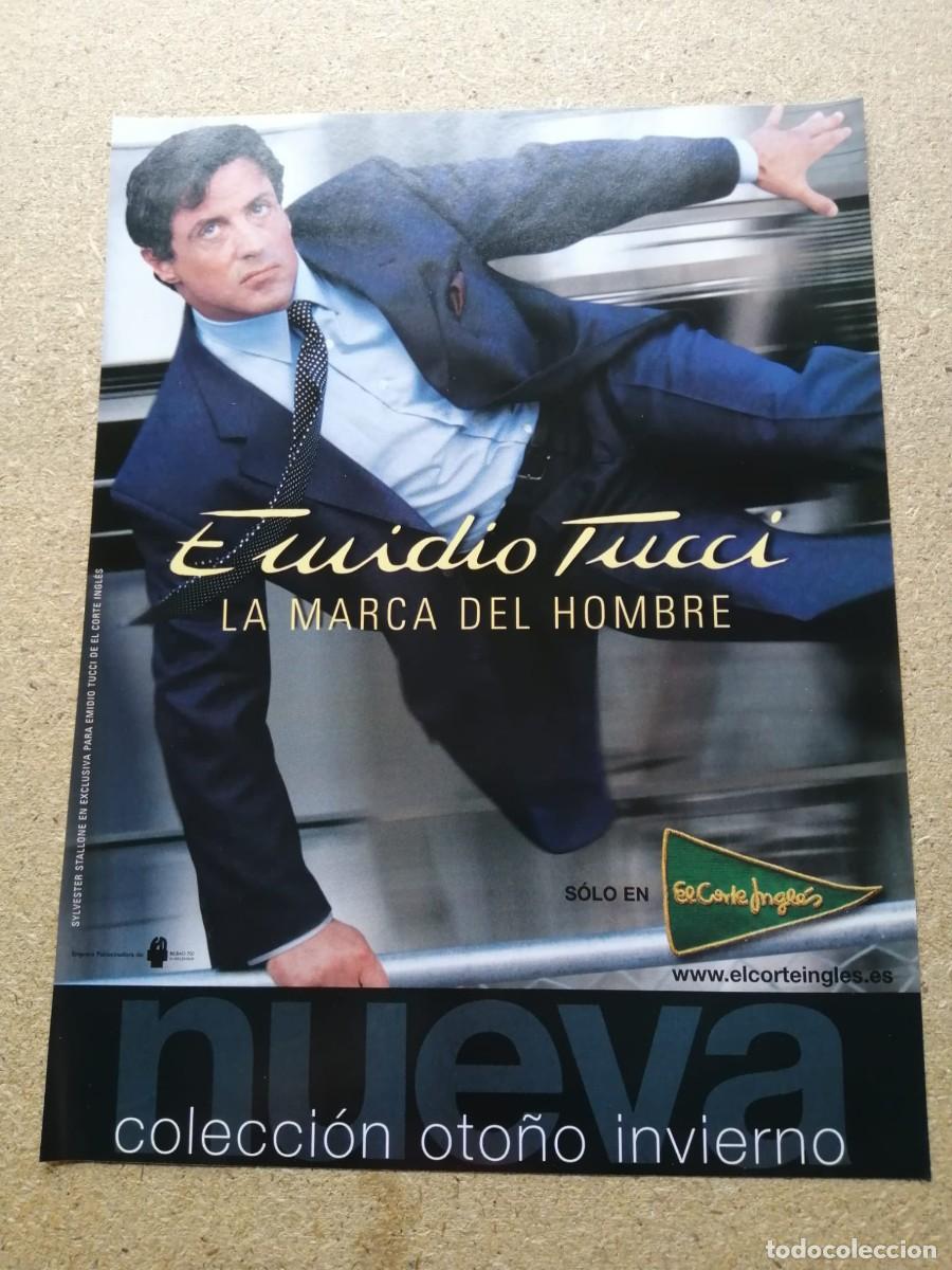 Otros Art&iacute;culos de Coleccionismo en Papel: ANUNCIO. SYLVESTER STALLONE VISTE EMIDIO TUCCI